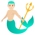 🧜🏻‍♂️ merman: light skin tone display on JoyPixels